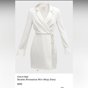 Barette Rhinestone Mini Wrap Dress